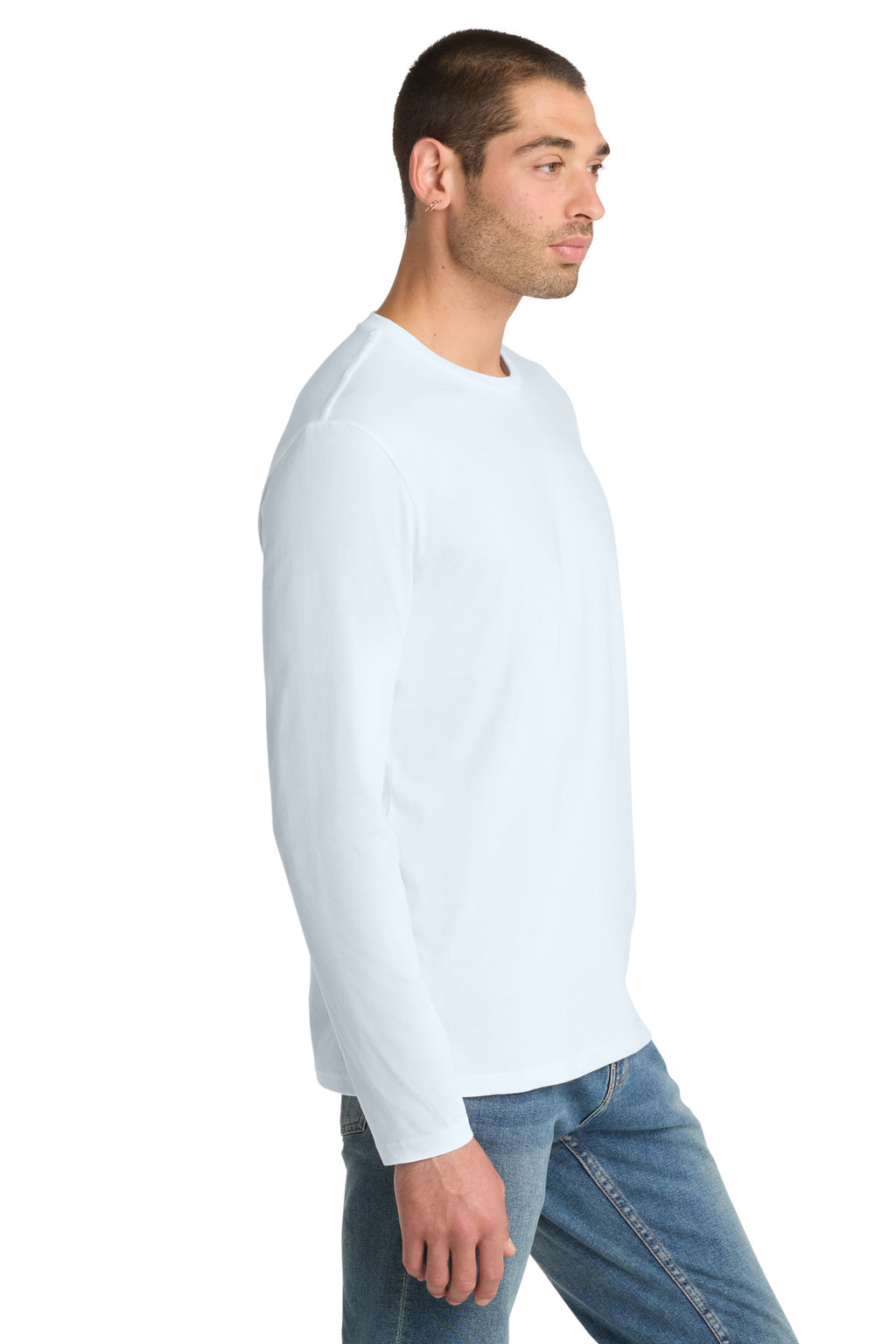 Bright White District Perfect Weight Long Sleeve Tee. DT105