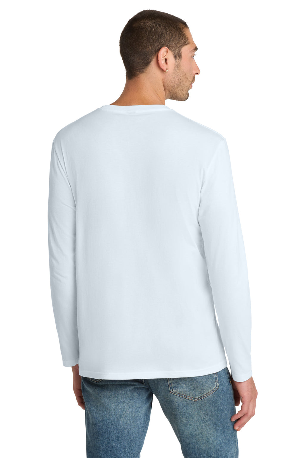 Bright White District Perfect Weight Long Sleeve Tee. DT105