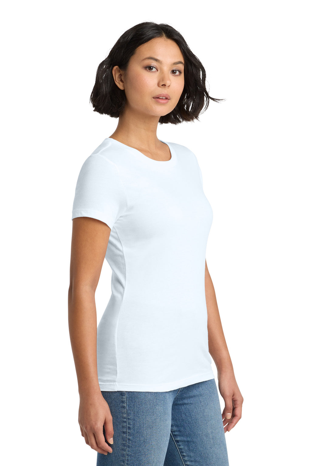Bright White District Women's Perfect Weight Tee. DM104L