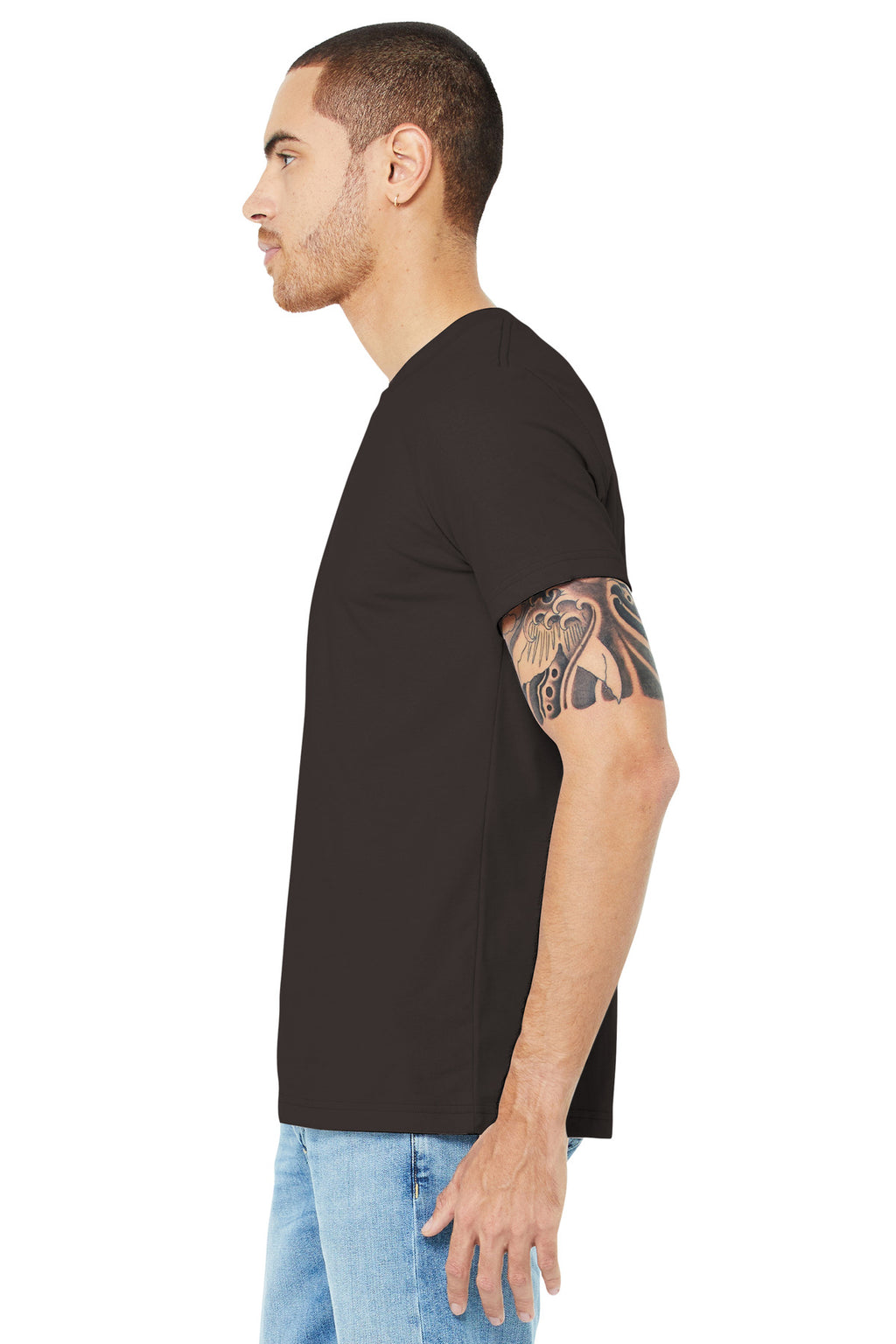 Brown BELLA+CANVAS Unisex Jersey Short Sleeve Tee. BC3001