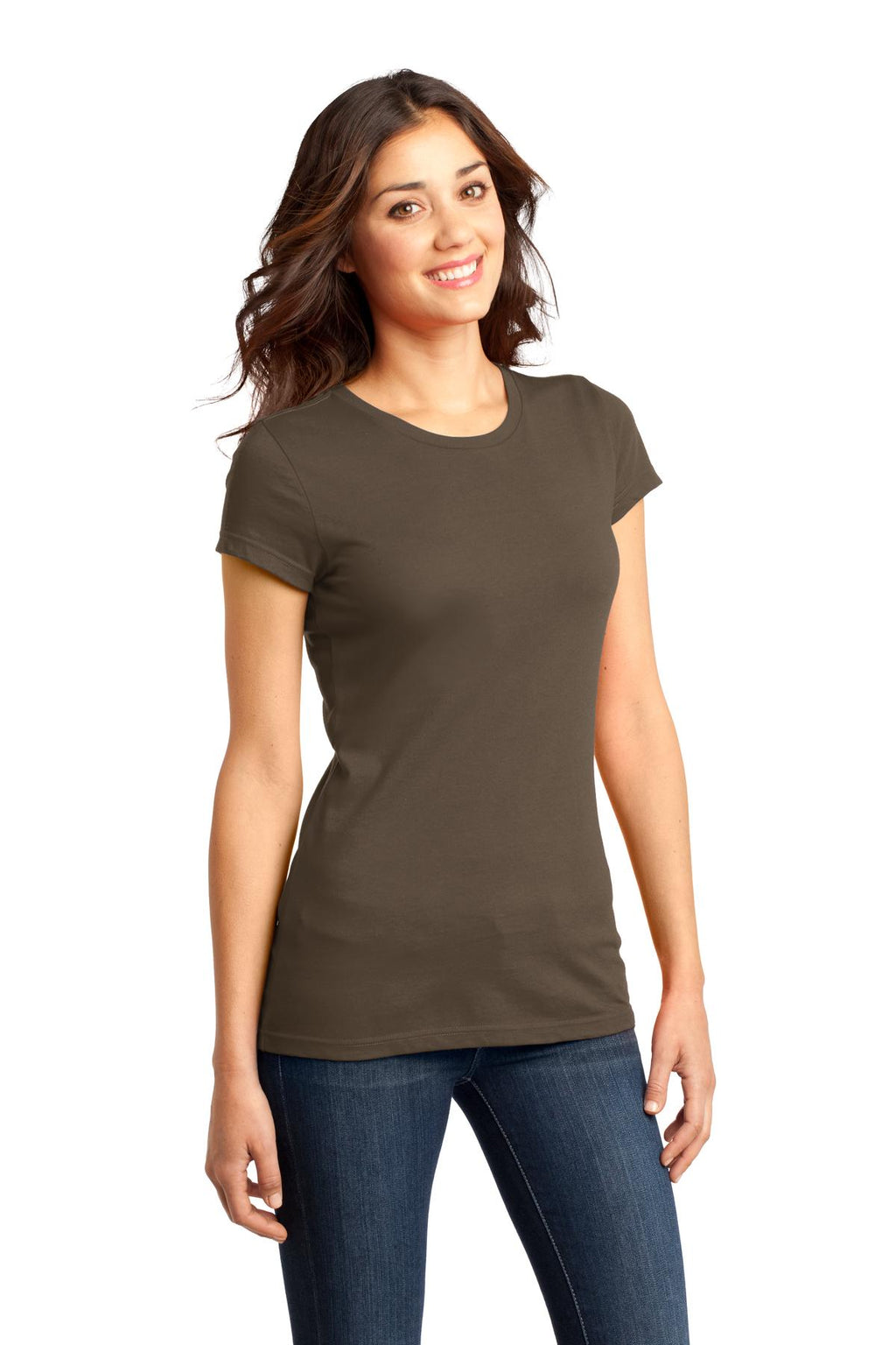Brown District Women's Fitted Very Important Tee . DT6001