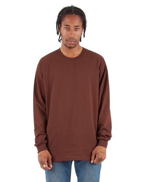 Brown Max Heavyweight Long Sleeve T-Shirt - SHMHLS