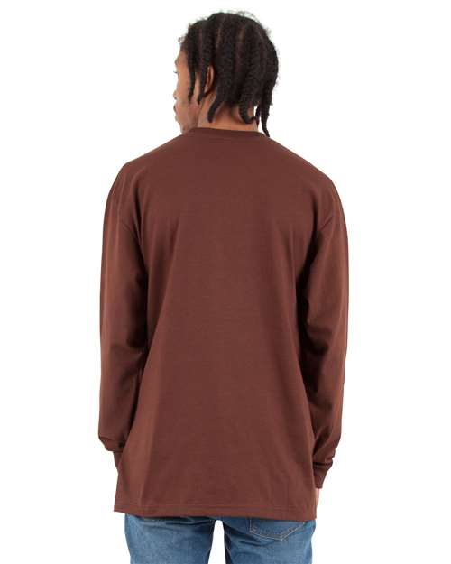 Brown Max Heavyweight Long Sleeve T-Shirt - SHMHLS