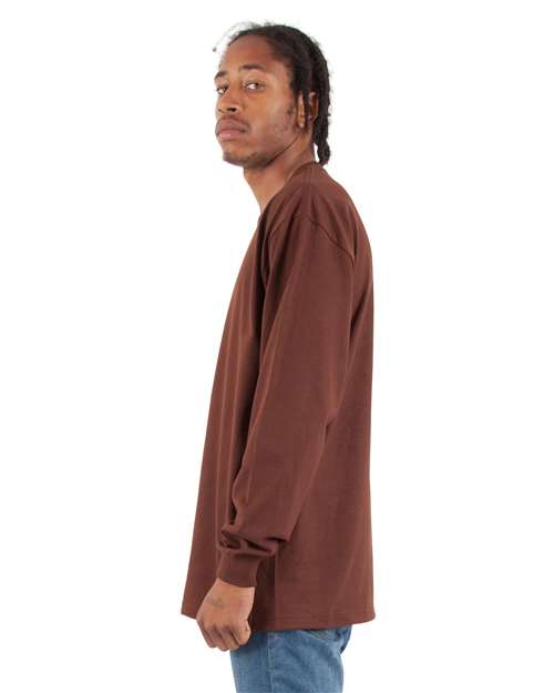 Brown Max Heavyweight Long Sleeve T-Shirt - SHMHLS