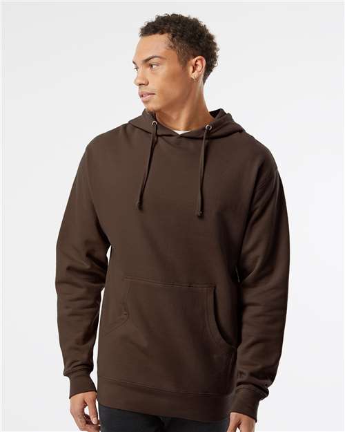 Brown Midweight Hooded Sweatshirt - SS4500