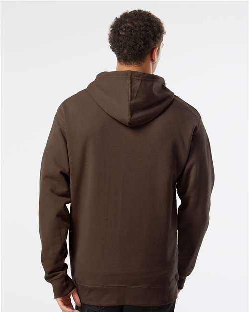 Brown Midweight Hooded Sweatshirt - SS4500
