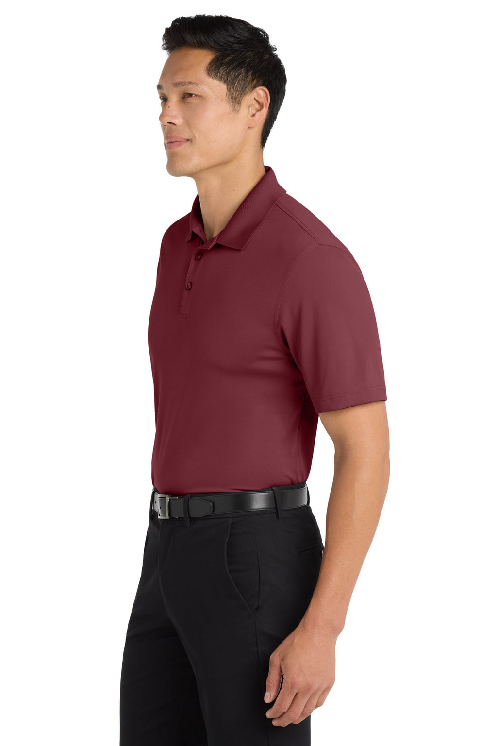 Burgundy Port Authority Dry Zone UV Micro-Mesh Polo. K110