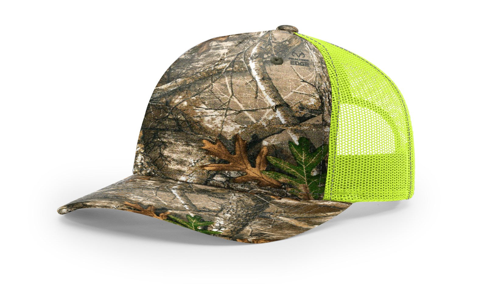 Realtree Edge/Neon Yellow Printed Five Panel Trucker