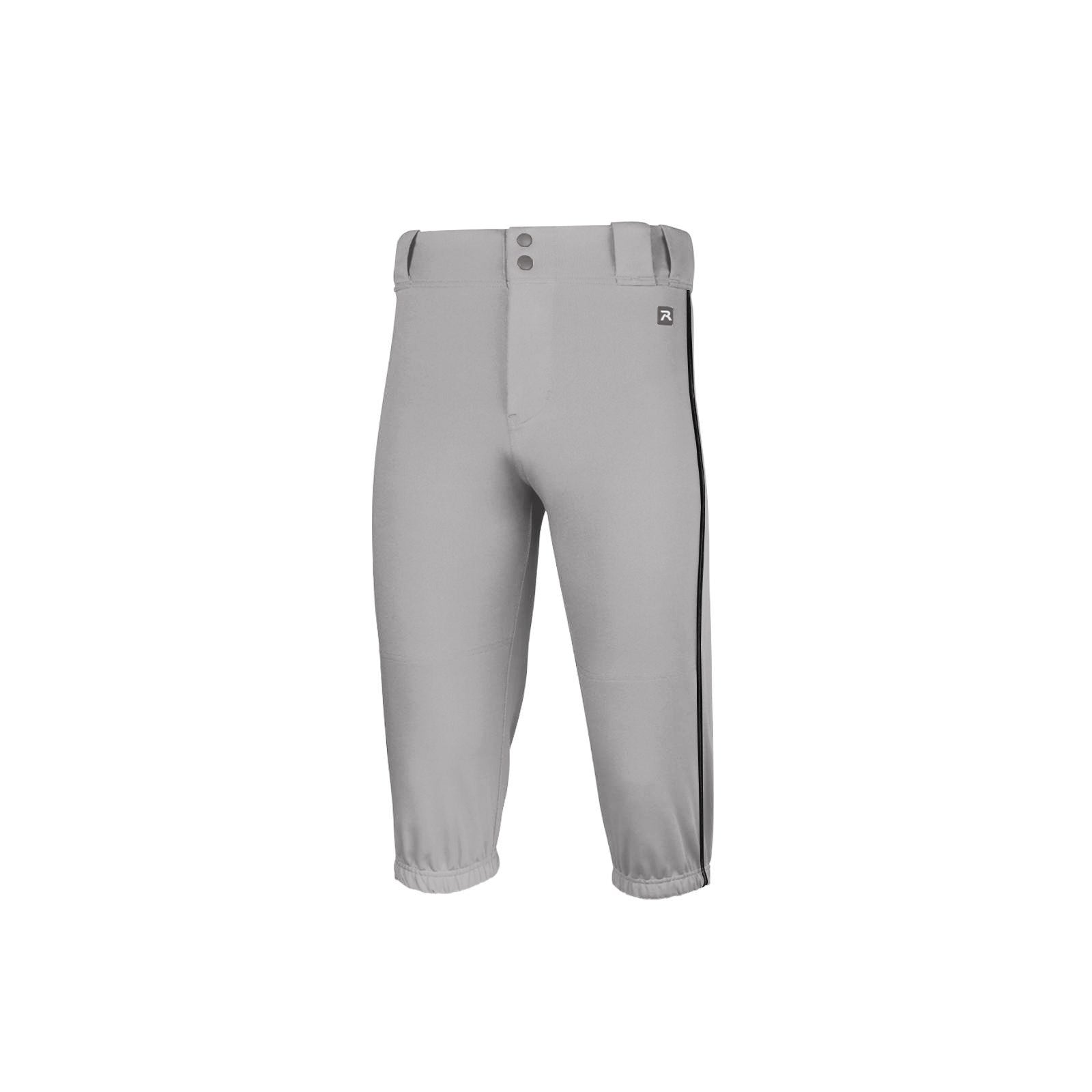 Grey/Black Youth Stock PTS Baseball Piped Knicker Pant
