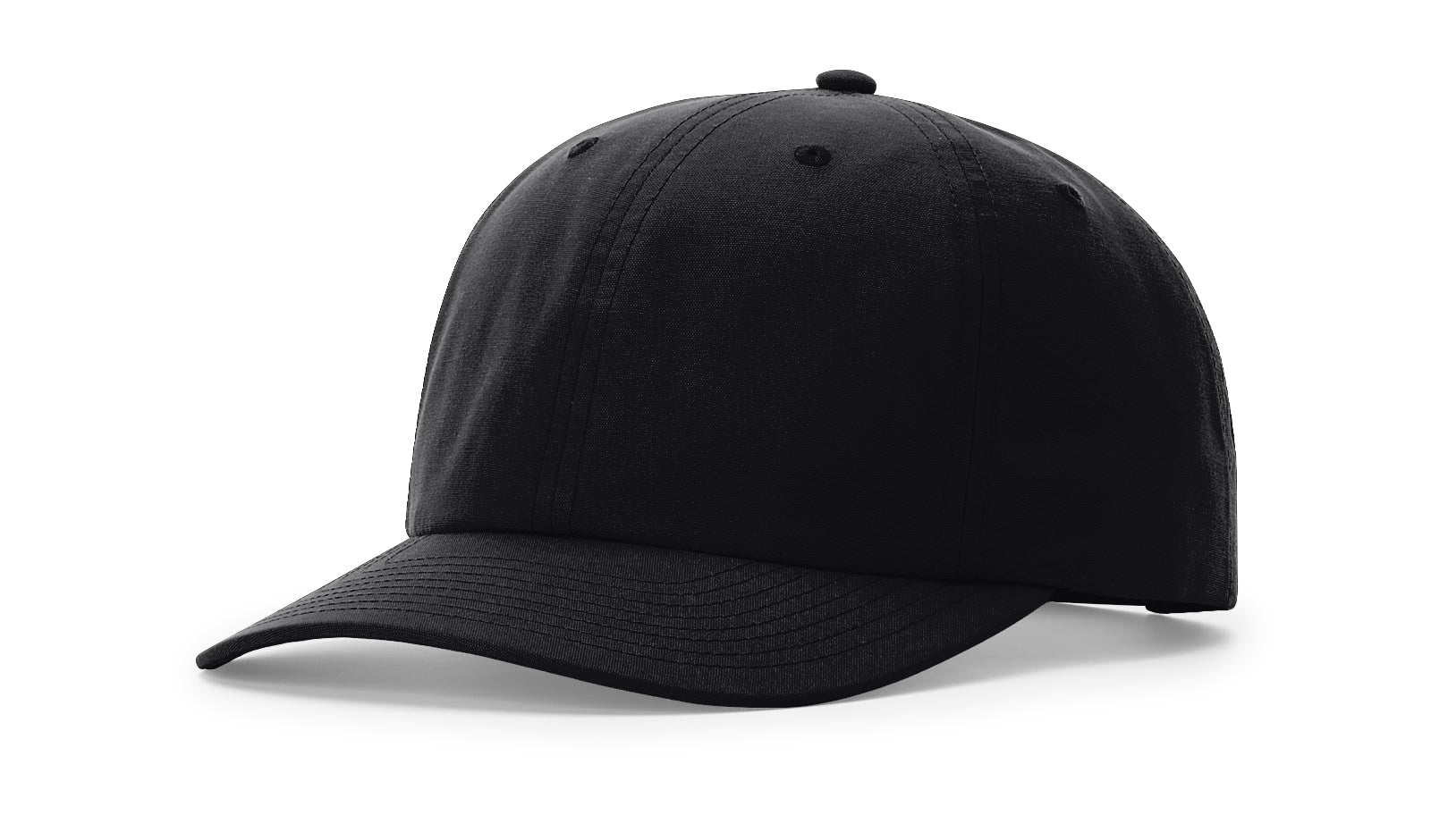 Black Relaxed 6 Panel Snapback