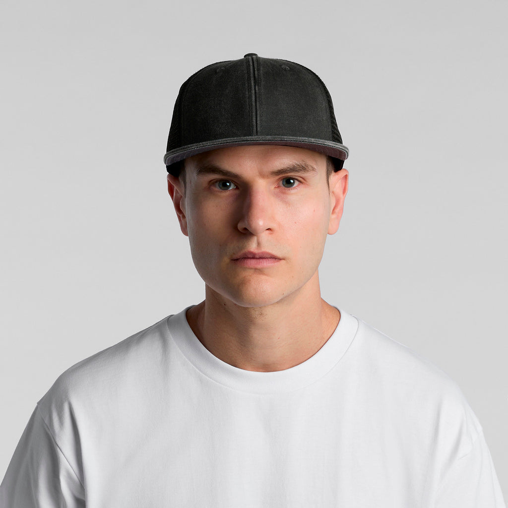 Right View of  Stock Faded Trucker | 1102  grouped