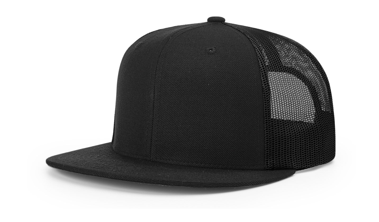 Black ACRYLIC-WOOL BLEND TRUCKER