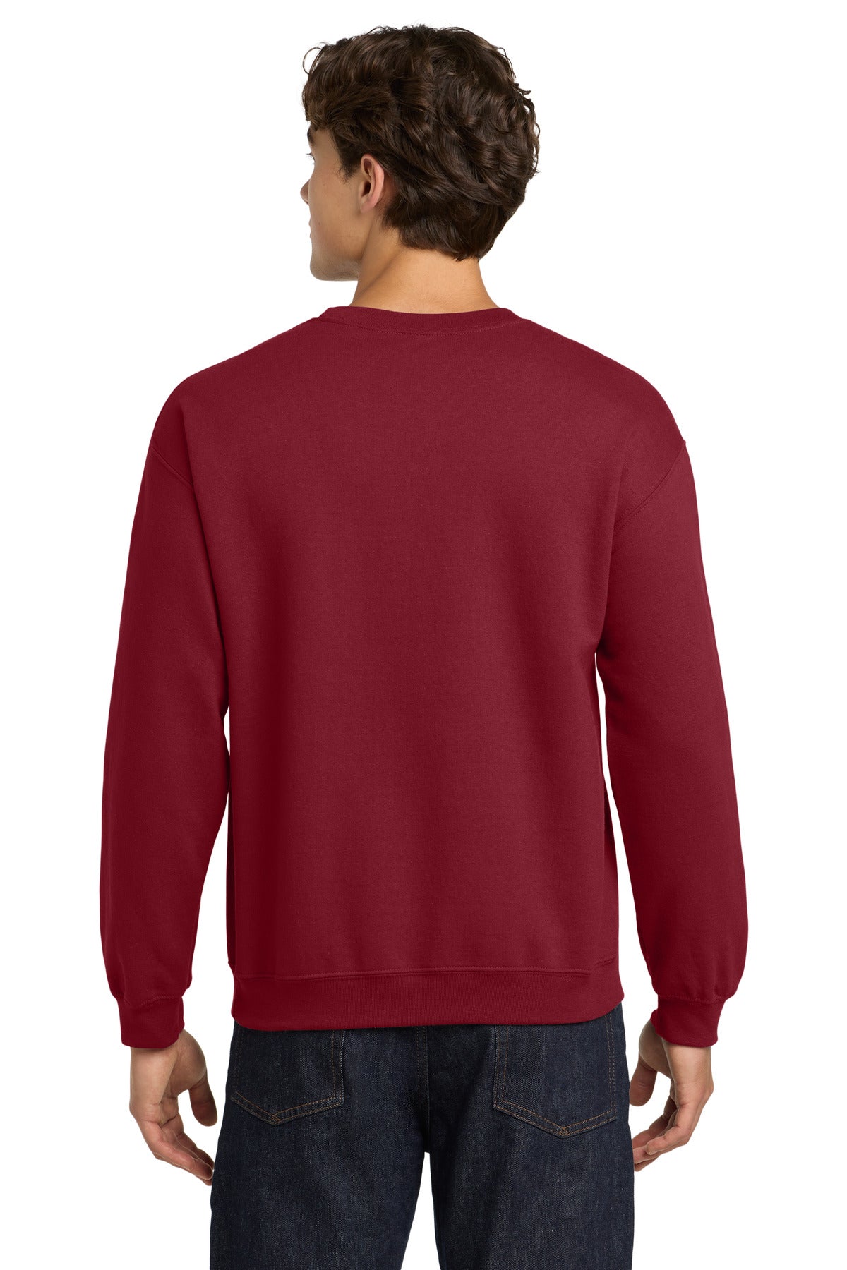 Cardinal Red Gildan Heavy Blend Crewneck Sweatshirt. 18000