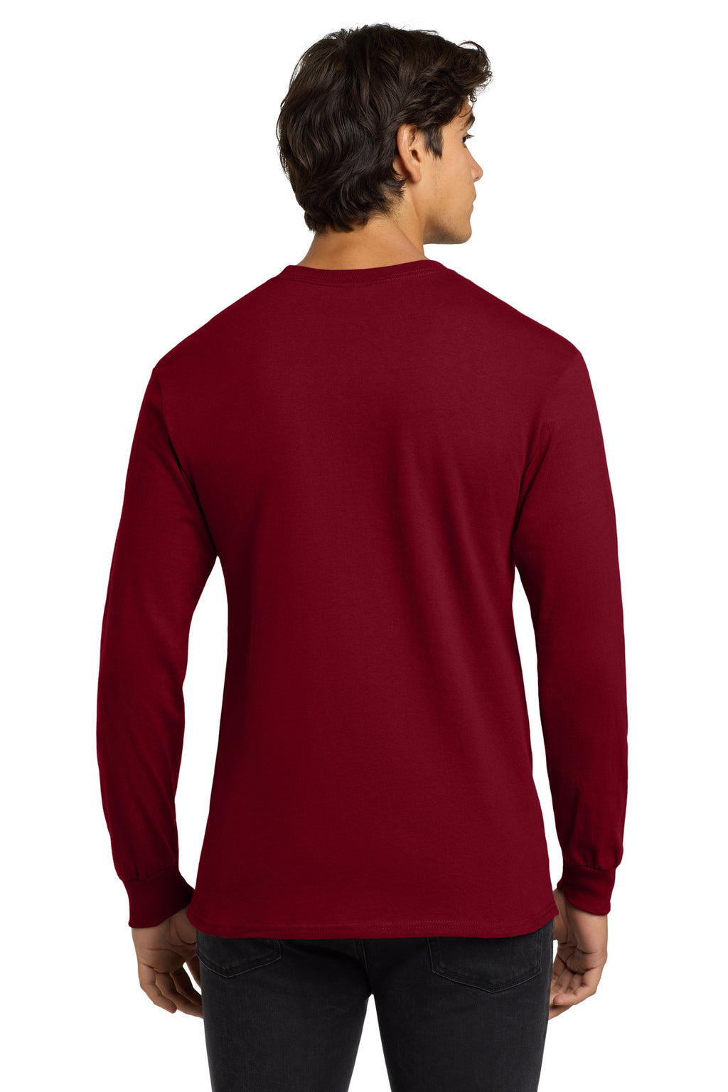 Cardinal Red Gildan - Ultra Cotton 100% US Cotton Long Sleeve T-Shirt. G2400