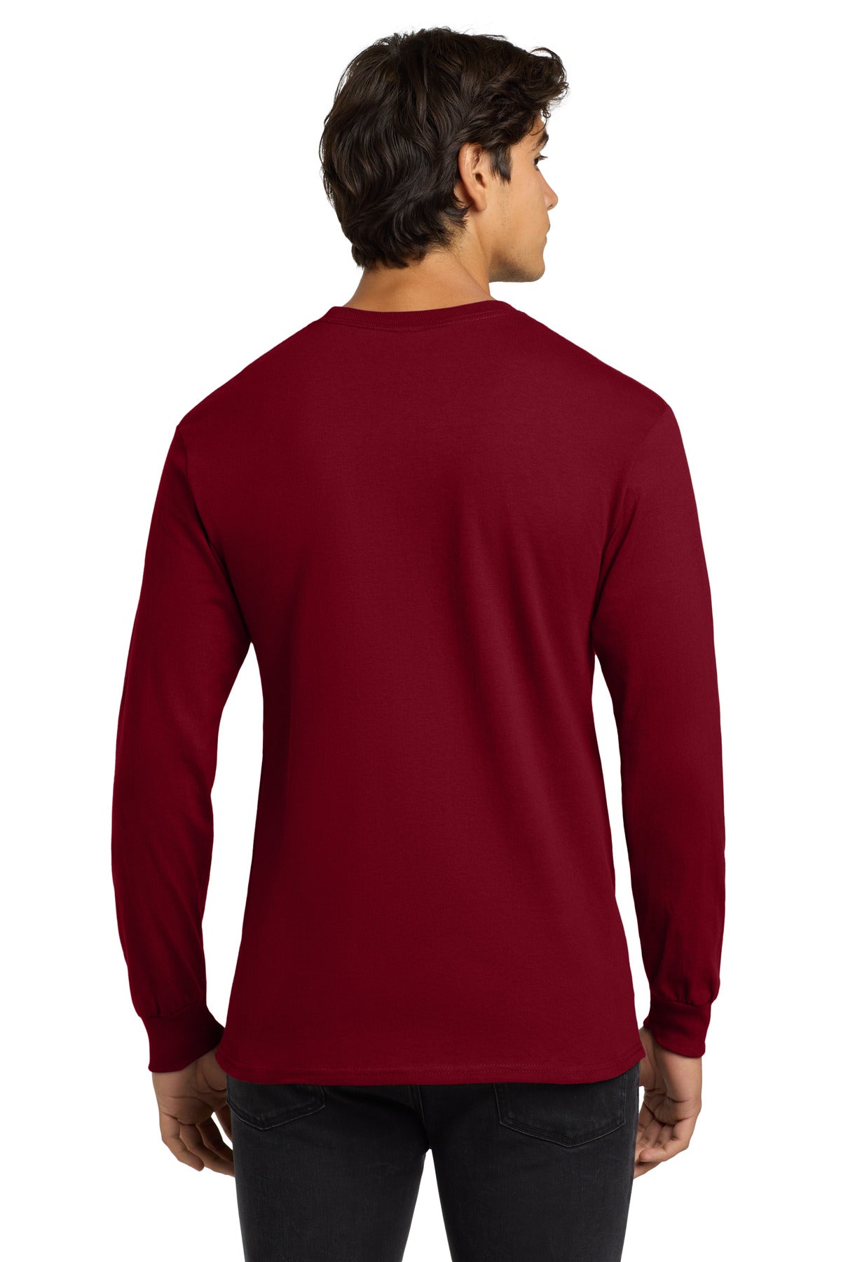 Cardinal Red Gildan - Ultra Cotton 100% US Cotton Long Sleeve T-Shirt. G2400