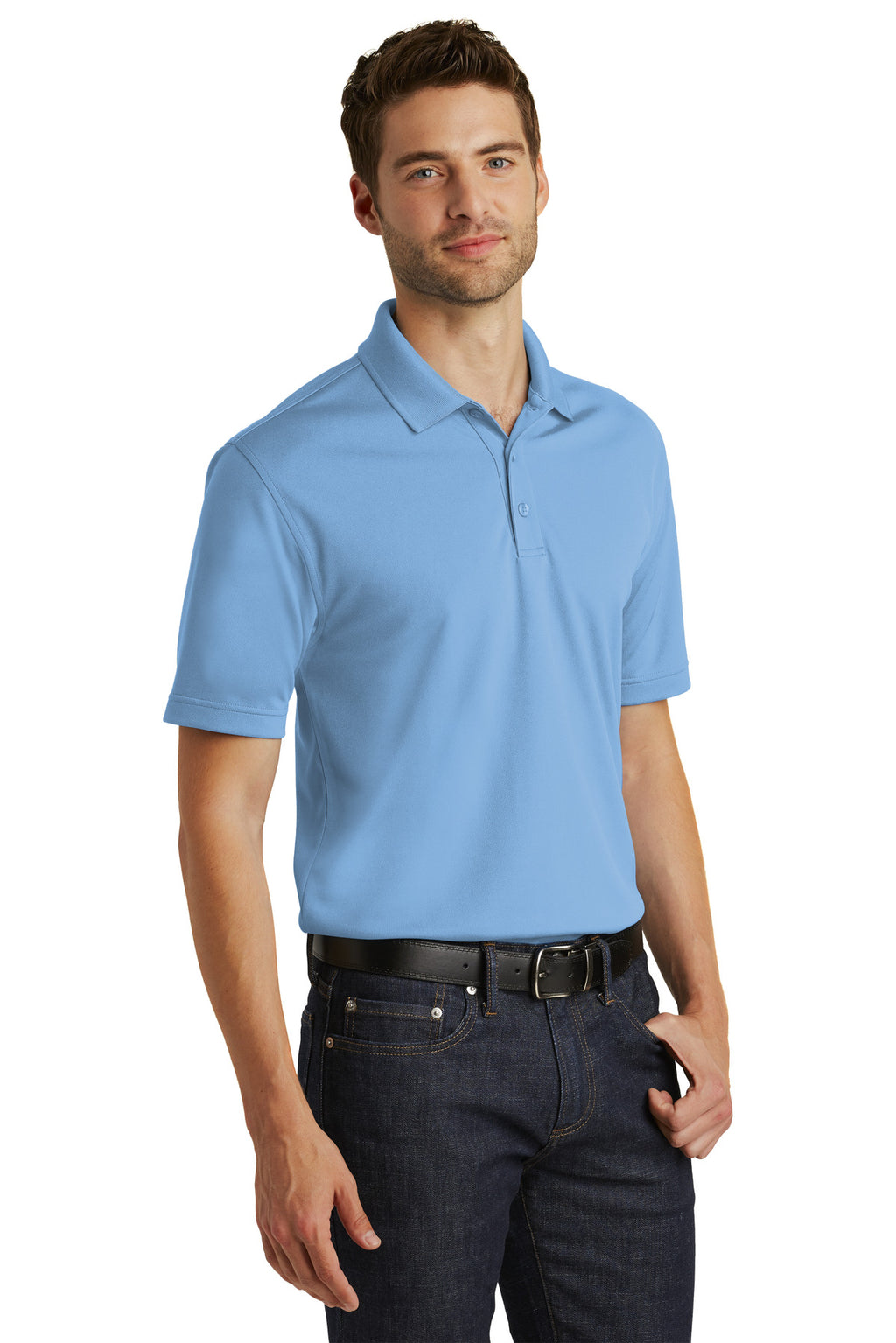 Carolina Blue Port Authority Dry Zone UV Micro-Mesh Polo. K110