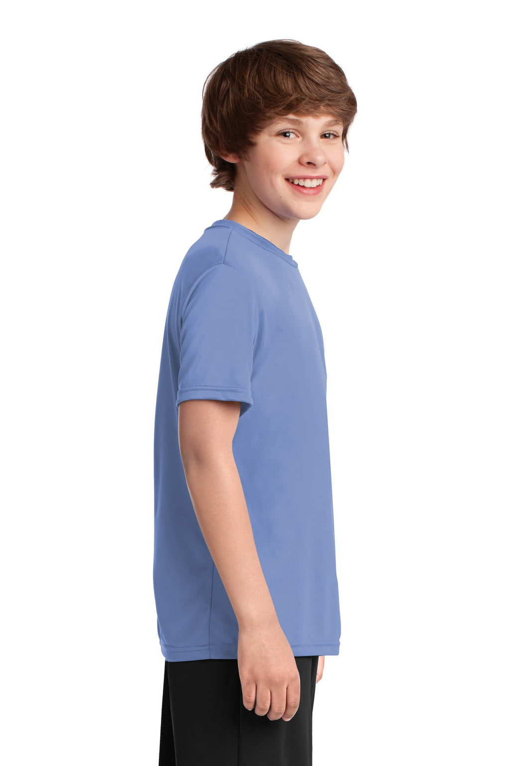 Carolina Blue Port & Co Youth Performance Tee. PC380Y