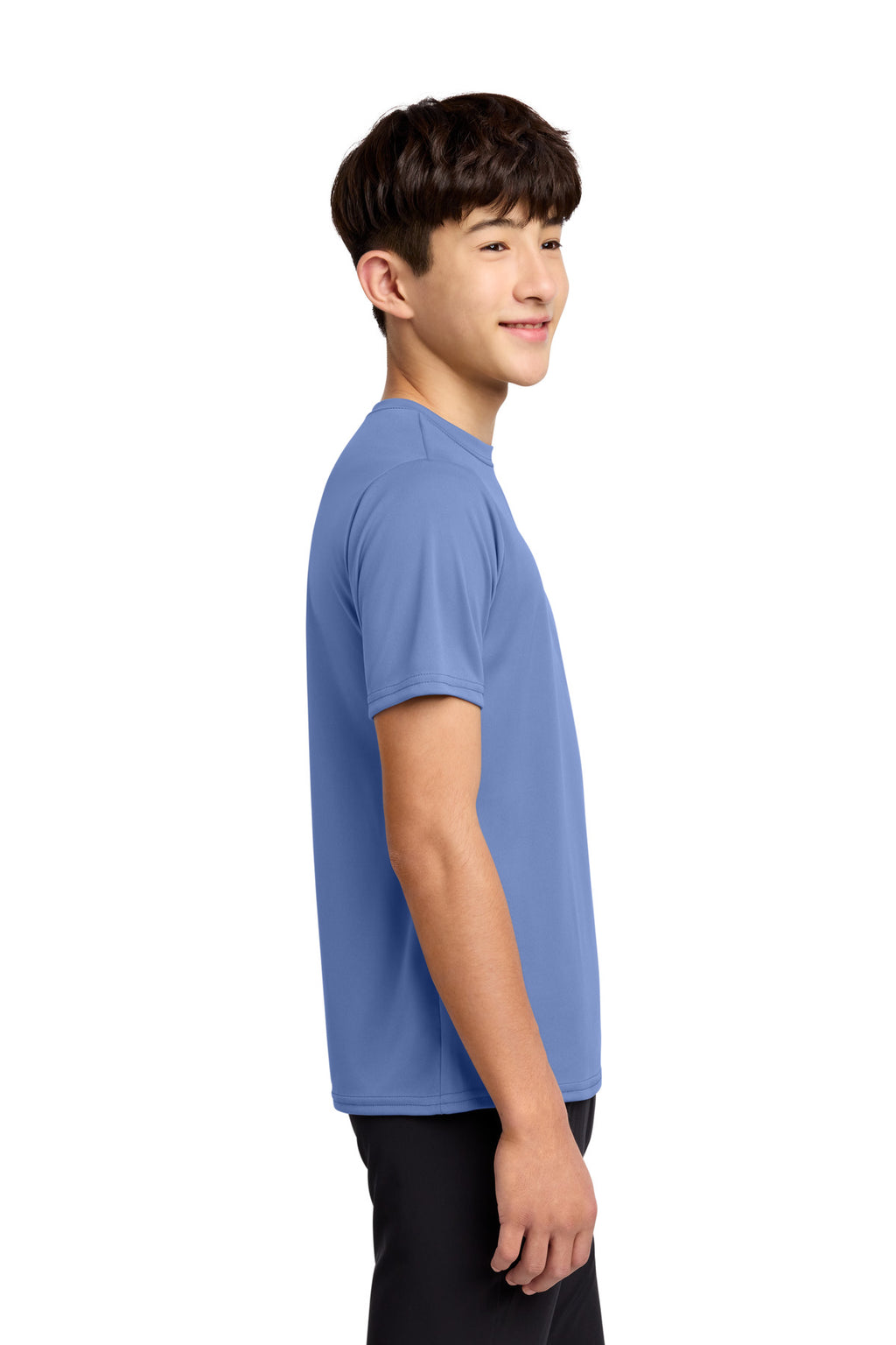 Carolina Blue Port & Co Youth Performance Tee. PC380Y