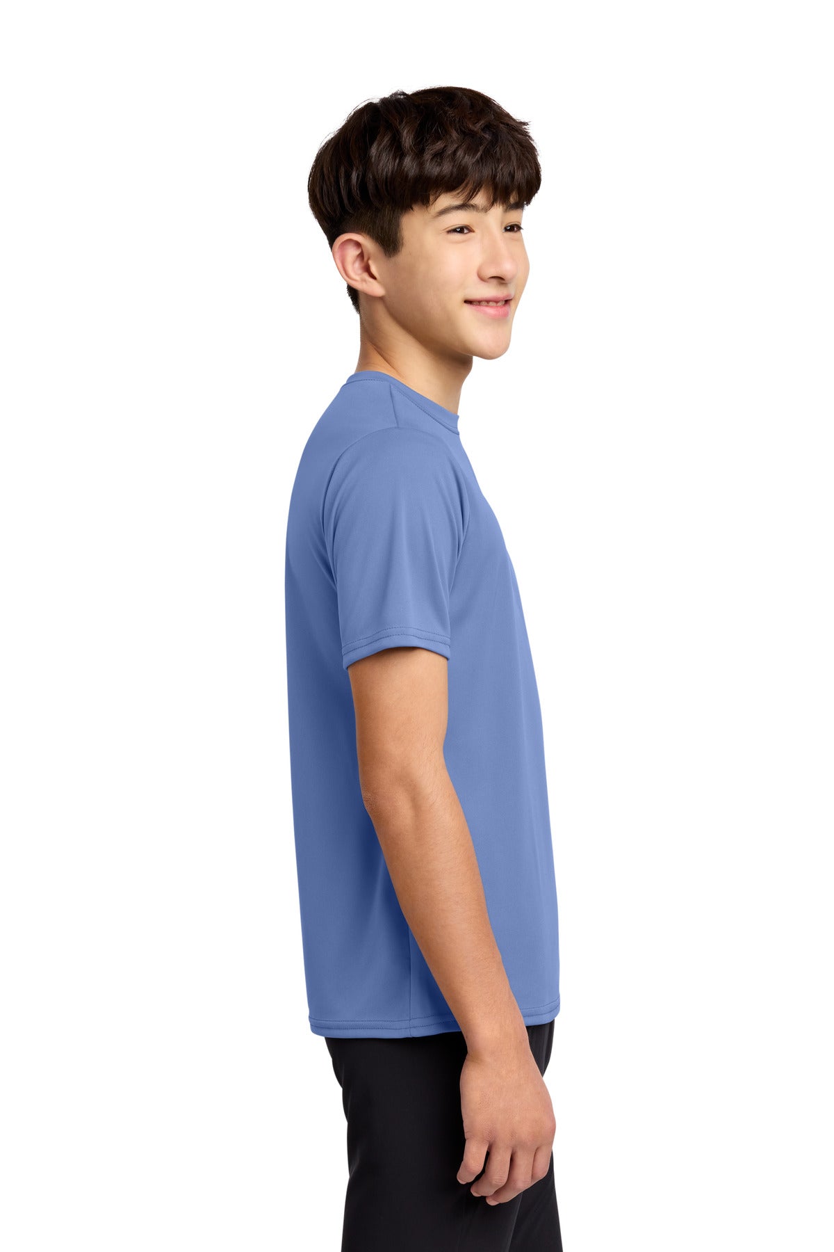 Carolina Blue Port & Co Youth Performance Tee. PC380Y