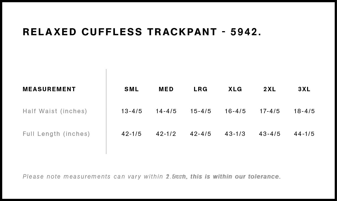 Relax Cuffless Track Pants | 5942  grouped