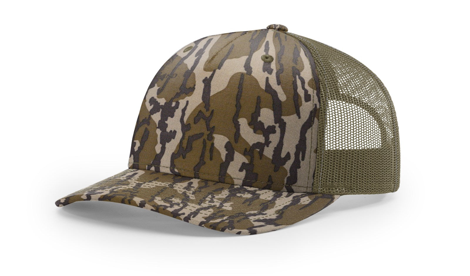 Mossy Oak Bottomland/Loden Printed Five Panel Trucker