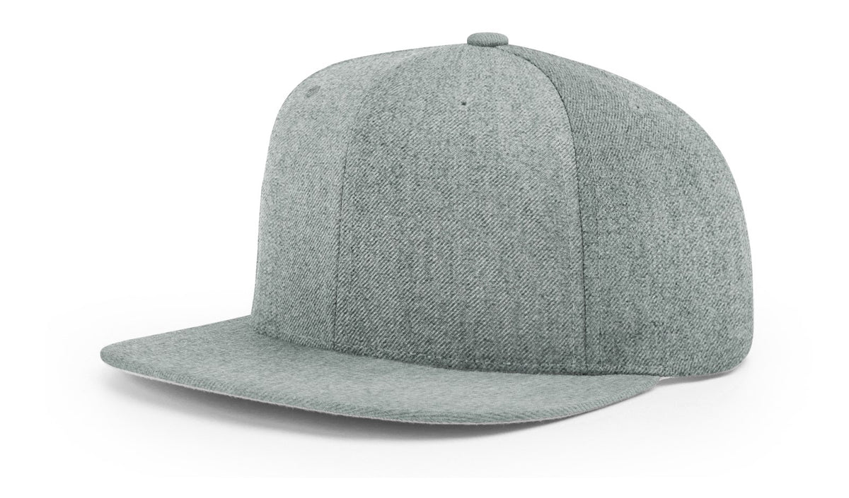Heather Grey Acrylic-Wool Blend Flatbill Snapback