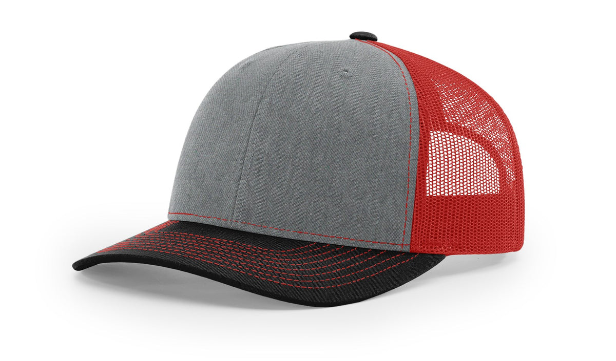 Heather Grey/Red/Black Trucker
