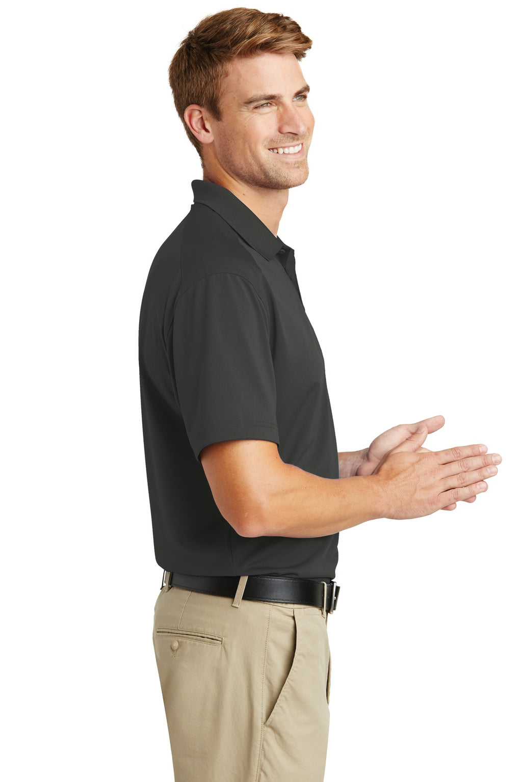 Charcoal CornerStone Select Lightweight Snag-Proof Polo. CS418