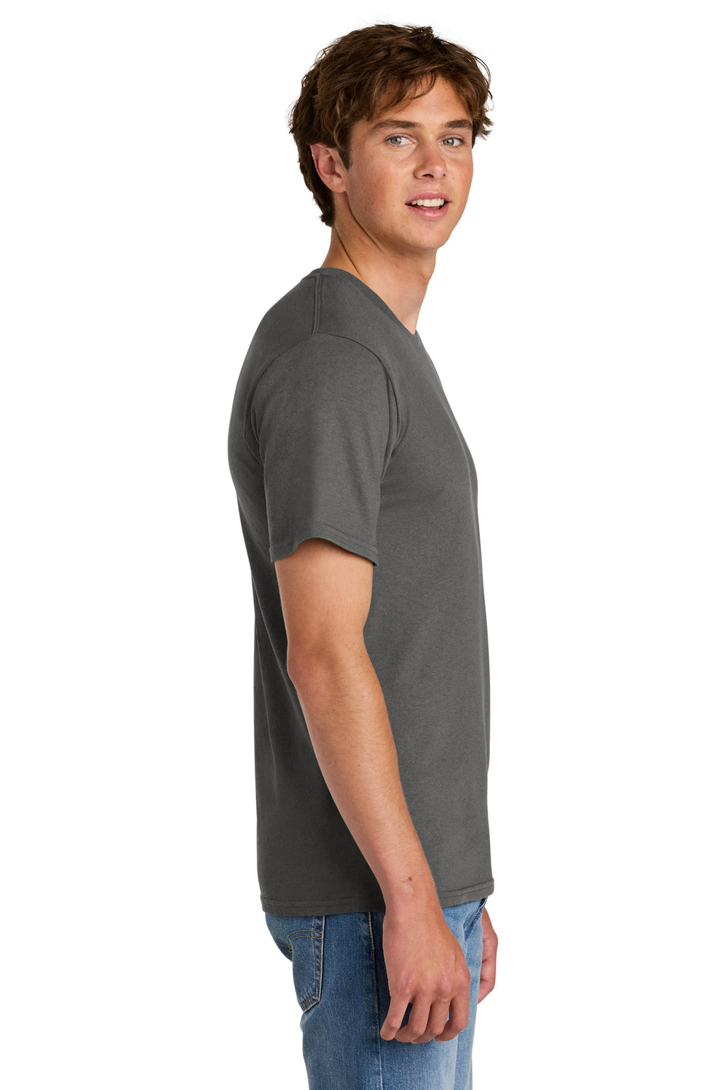 Charcoal Port & Co Easy Cotton Tee PC43