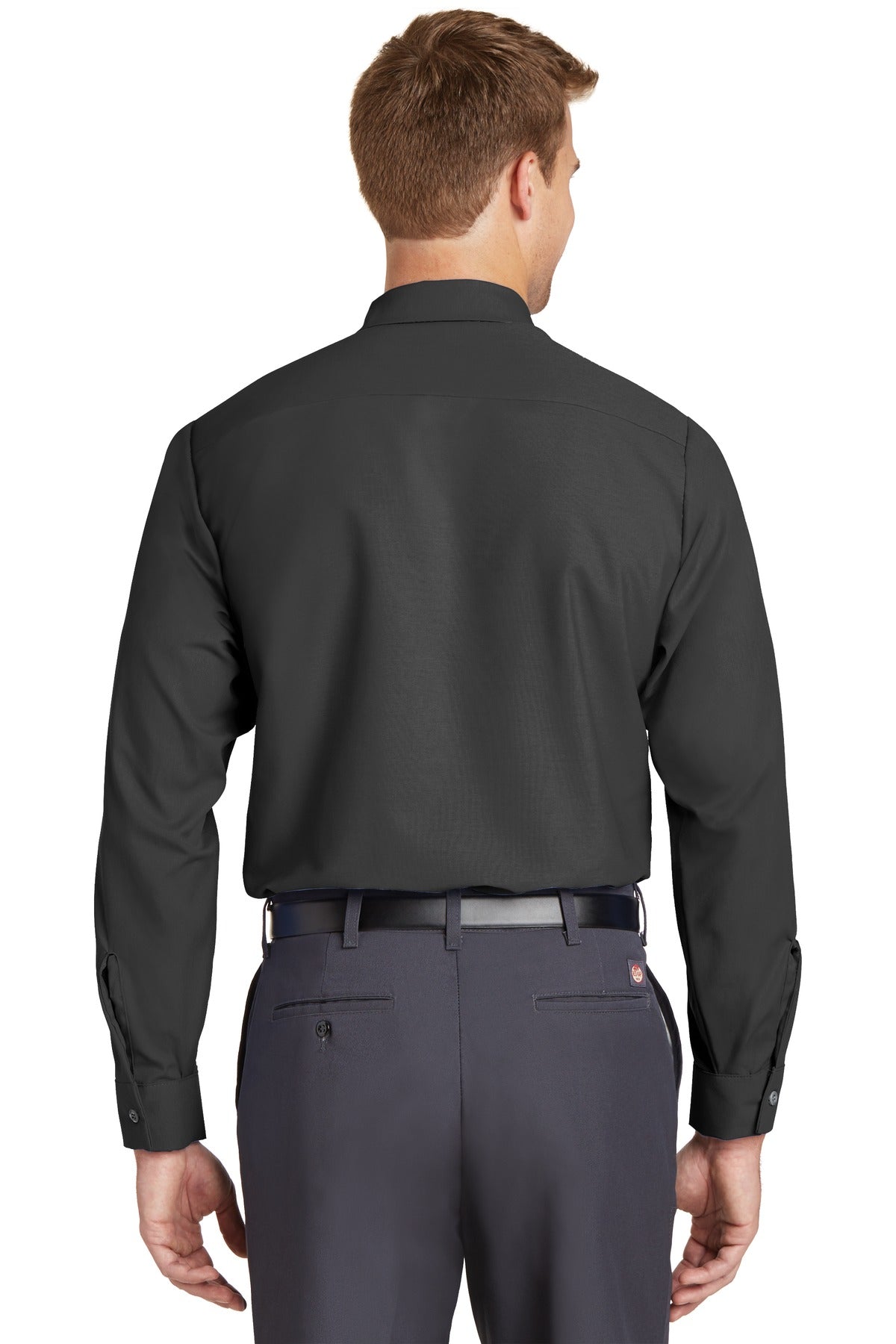 Charcoal. Red Kap Long Sleeve Industrial Work Shirt. SP14