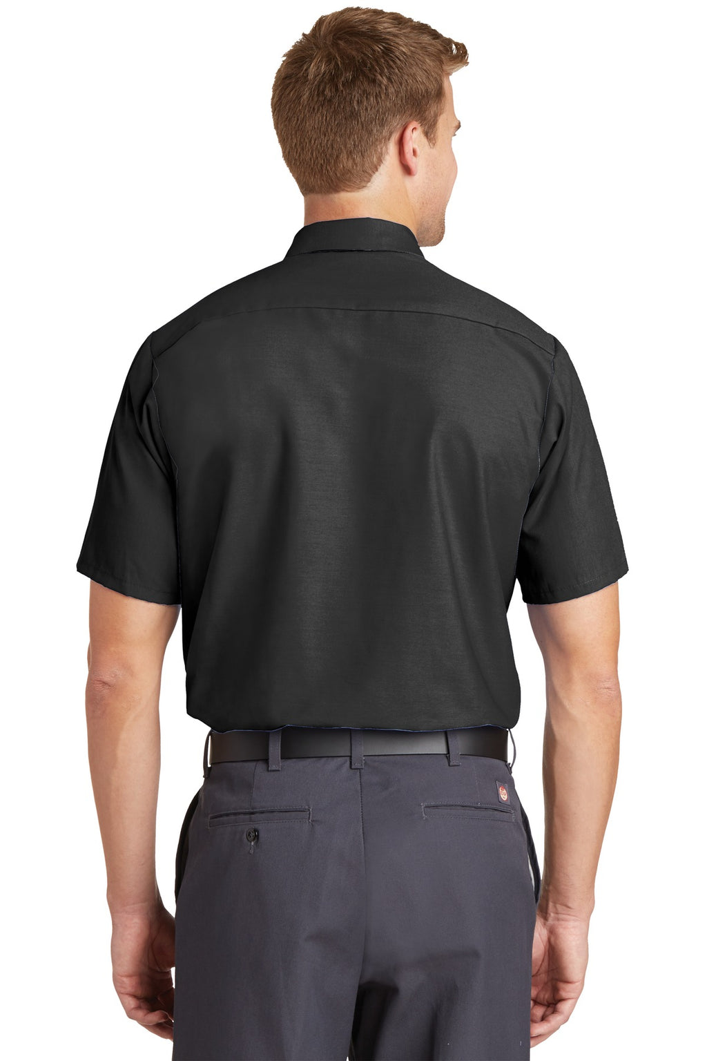 Charcoal Red Kap Short Sleeve Industrial Work Shirt. SP24