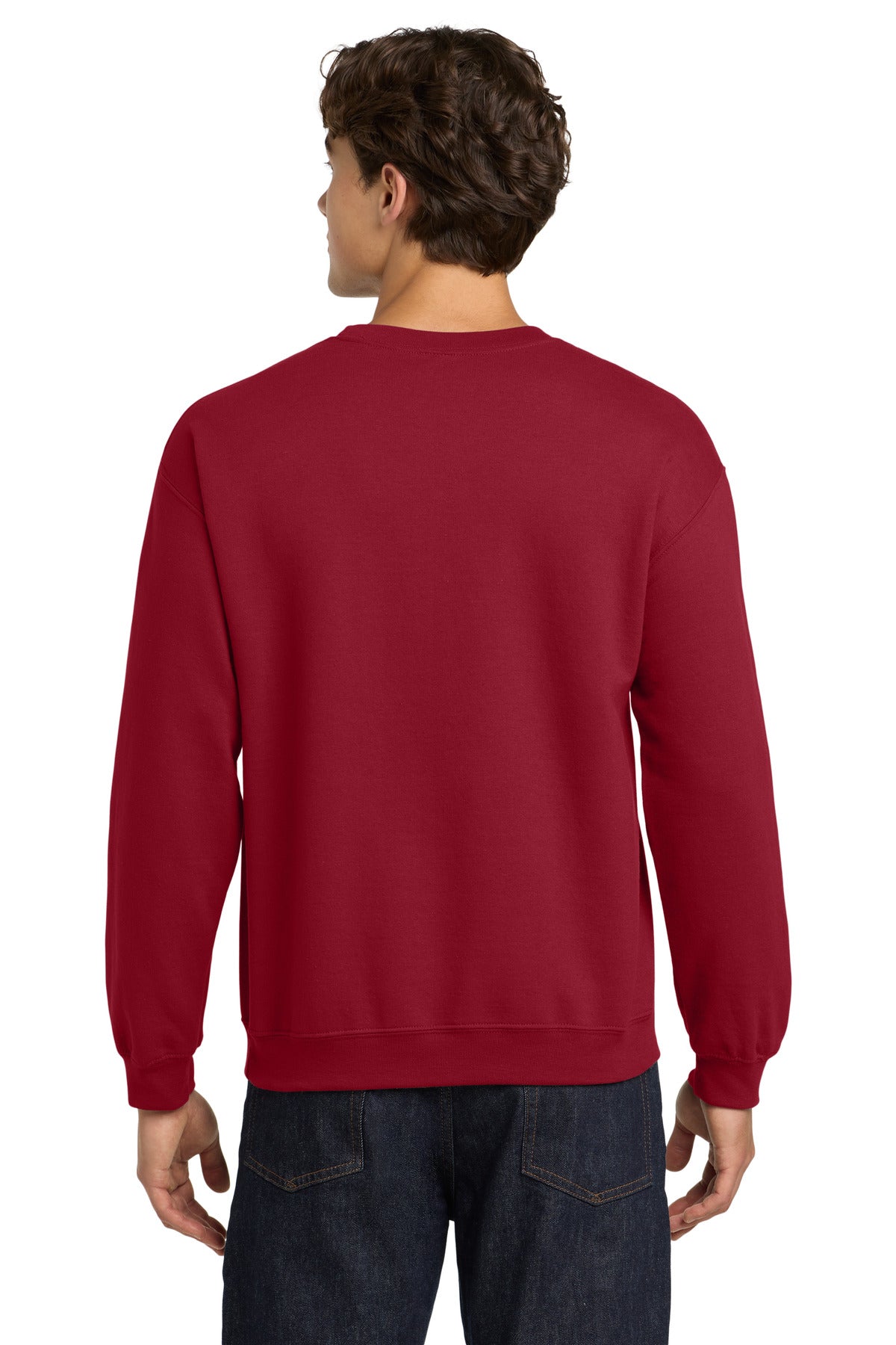 Cherry Red Gildan Heavy Blend Crewneck Sweatshirt. 18000