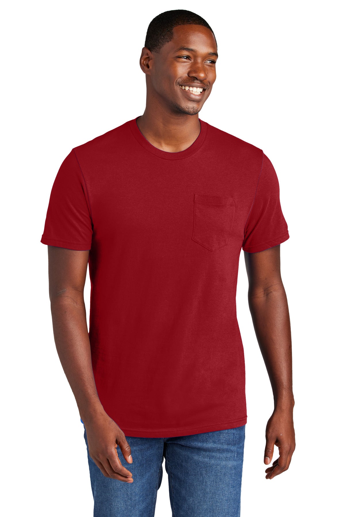 Classic Red District Very Important Tee with Pocket. DT6000P