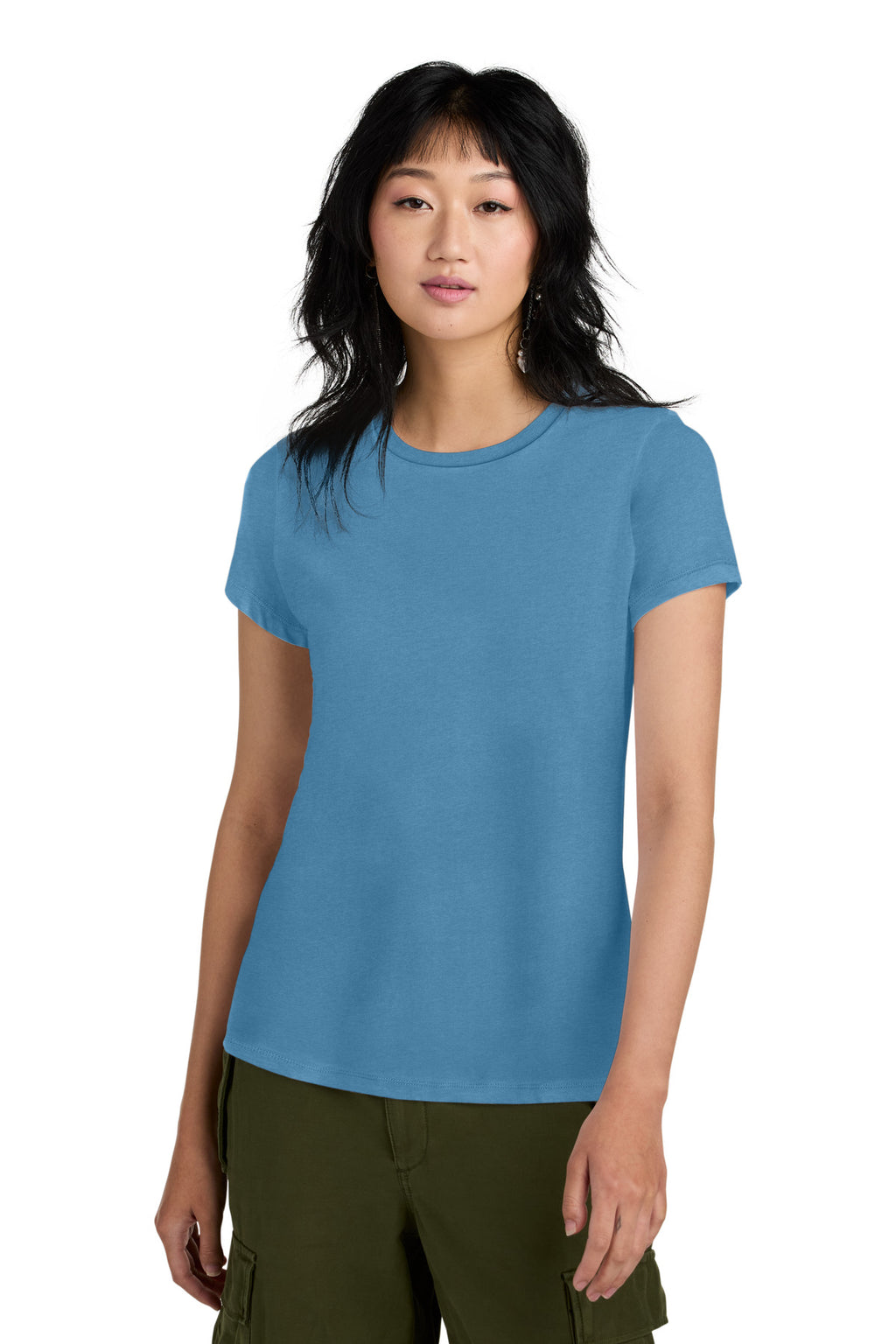 Clean Denim District Women's Perfect Weight Tee. DM104L