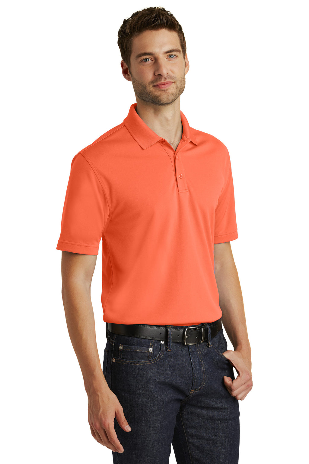 Coral Splash Port Authority Dry Zone UV Micro-Mesh Polo. K110