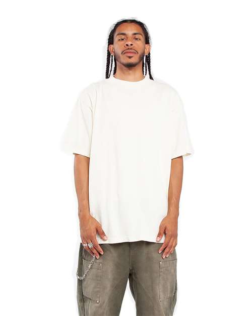 Cream Garment-Dyed Crewneck T-Shirt - SHGD