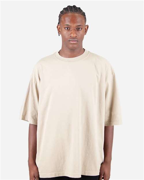 Cream Garment-Dyed Drop-Shoulder T-Shirt - SHGDD