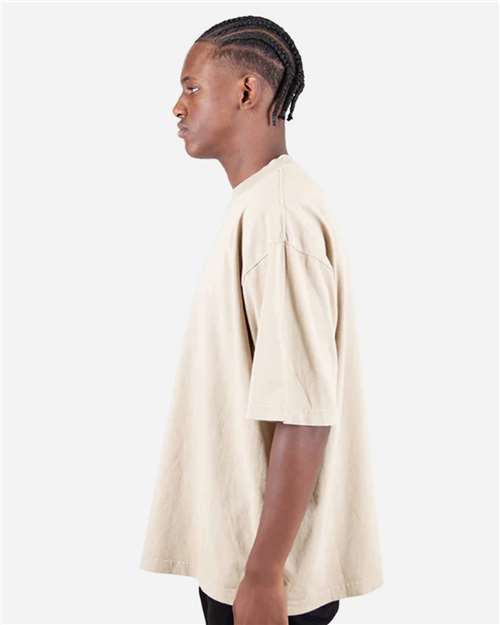 Cream Garment-Dyed Drop-Shoulder T-Shirt - SHGDD