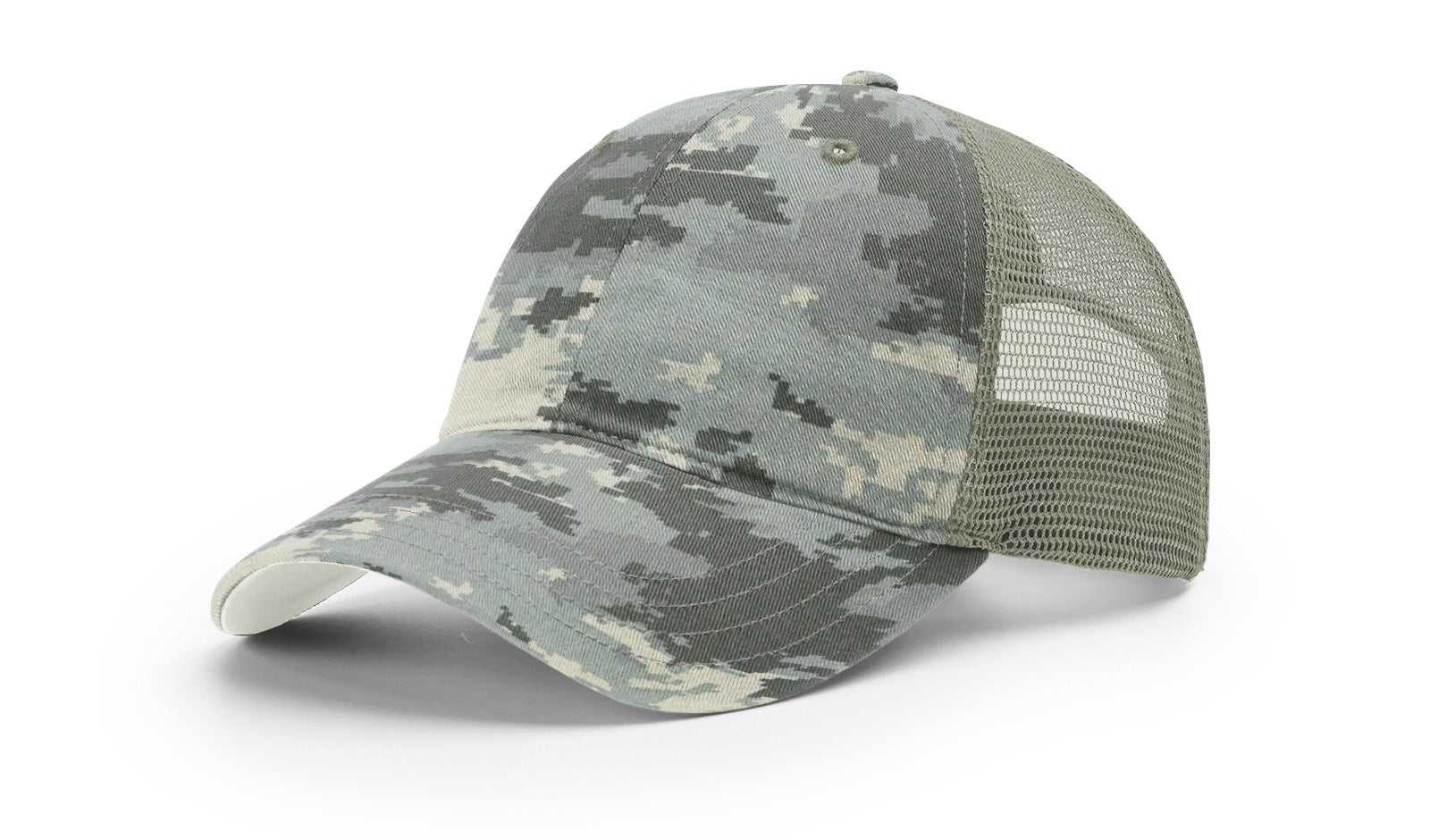 Digital Camo/Light Green Garment Washed Printed Trucker