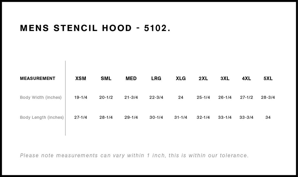 Stencil Hood | 5102  grouped