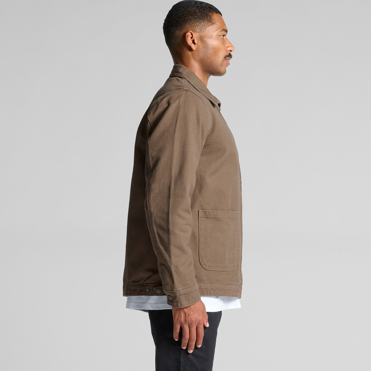 Left View of  Canvas Heavy Jacket | 5527  grouped