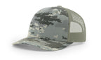 Digital Camo/Light Green Printed Trucker