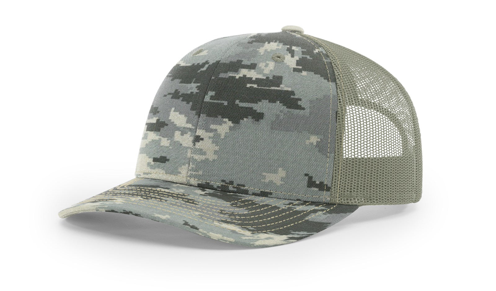 Digital Camo/Light Green Printed Trucker