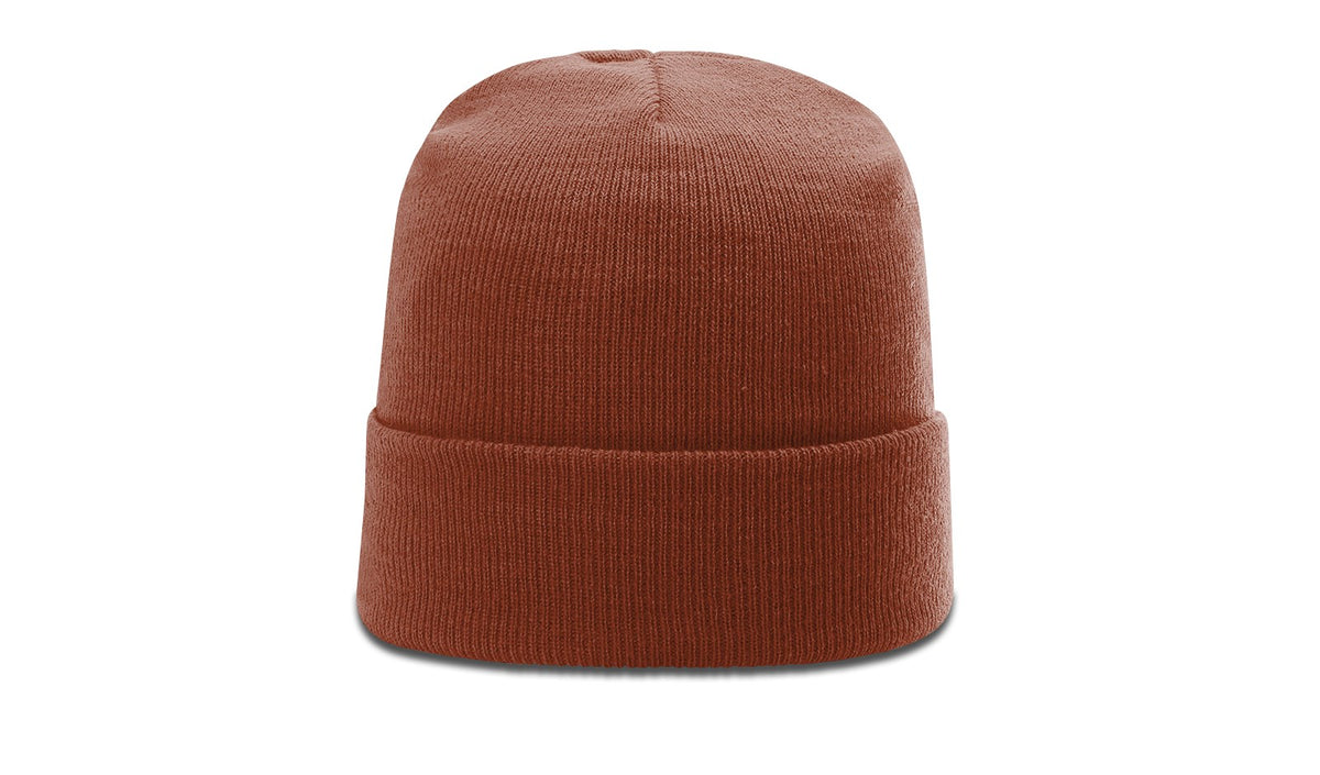 Burnt Orange Solid Beanie with Cuff