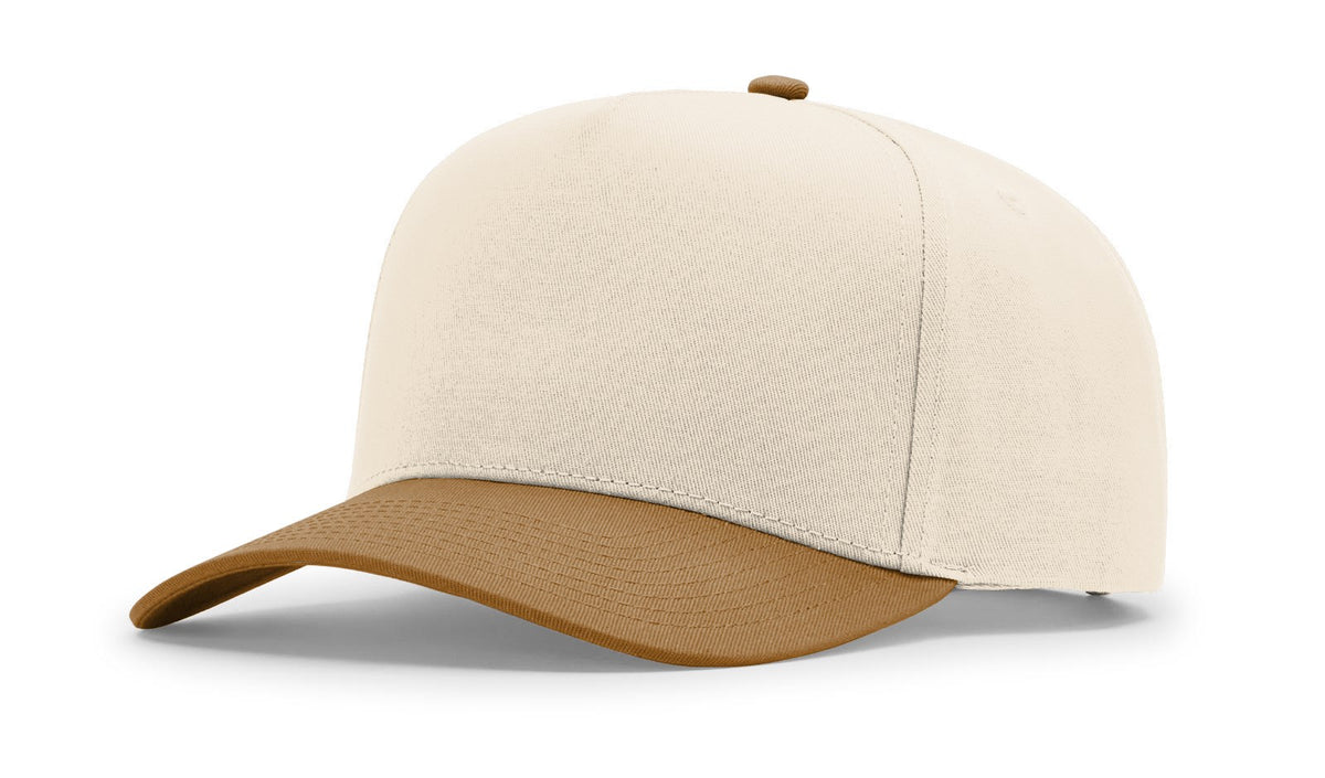 Cream/Caramel Full Fabric Five Panel Champ