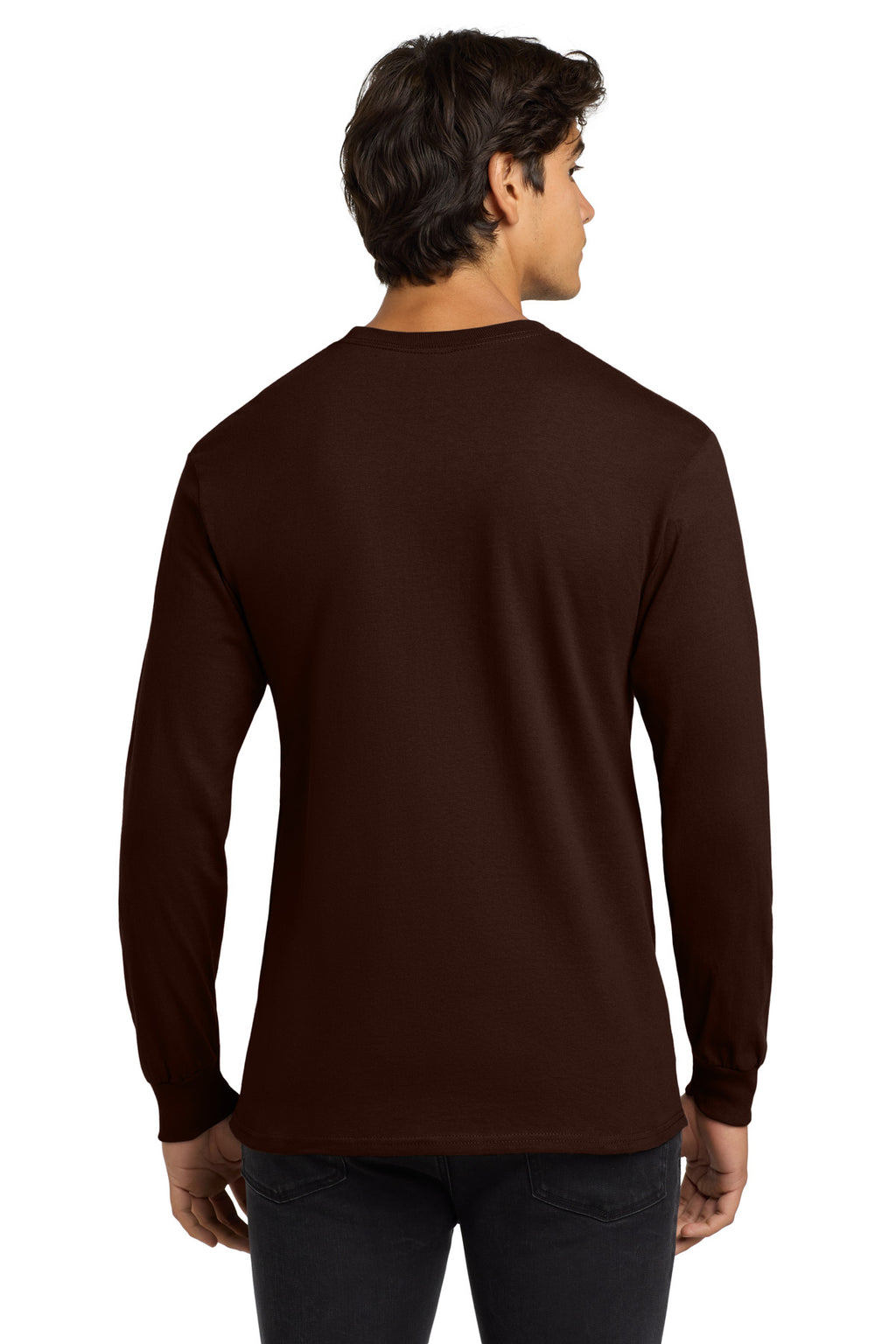 Dark Chocolate Gildan - Ultra Cotton 100% US Cotton Long Sleeve T-Shirt. G2400