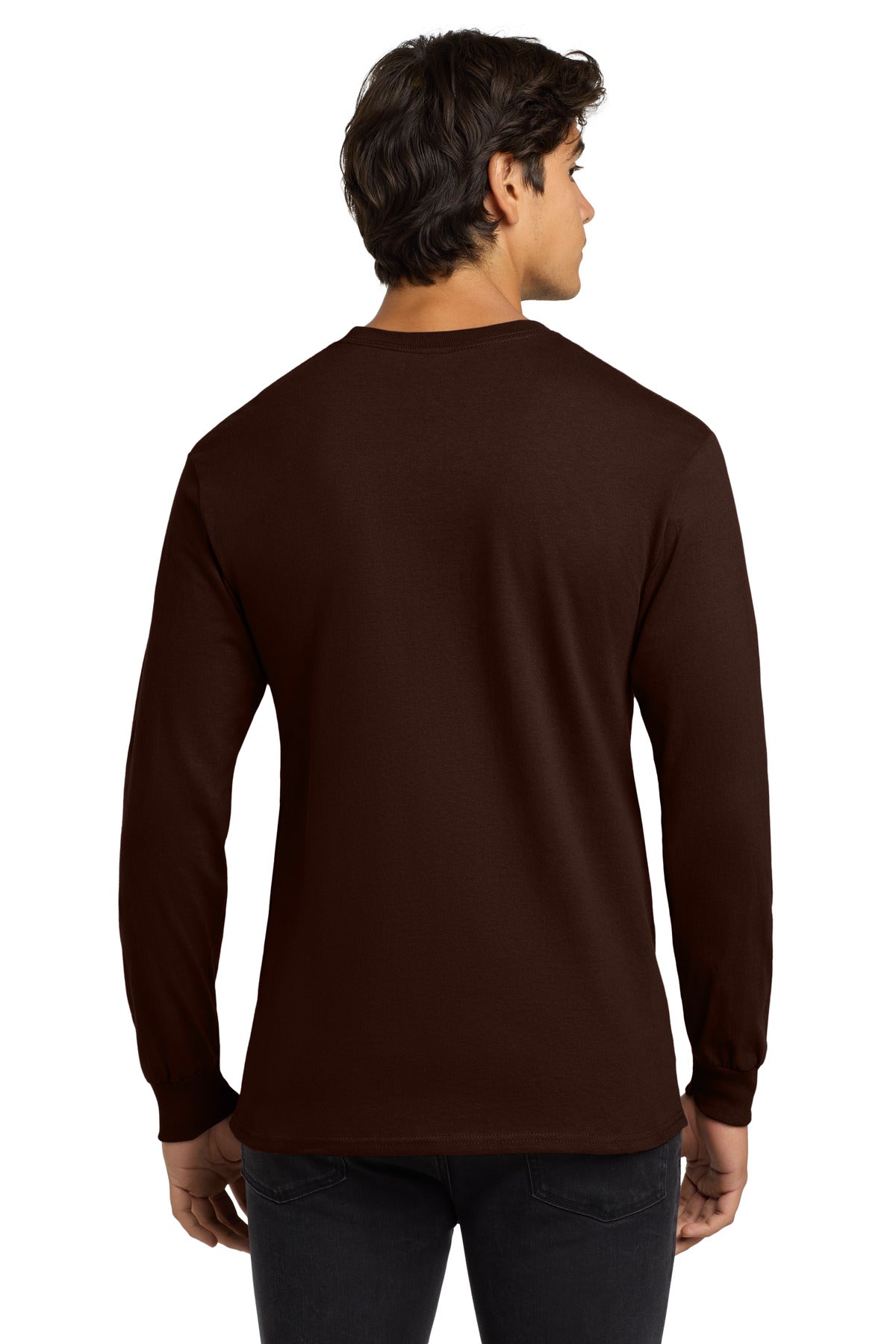 Dark Chocolate Gildan - Ultra Cotton 100% US Cotton Long Sleeve T-Shirt. G2400