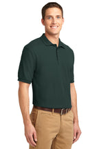 Dark Green Port Authority Silk Touch Polo K500