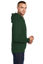 Dark Green Port & Co Core Fleece Pullover Hooded Sweatshirt. PC78H
