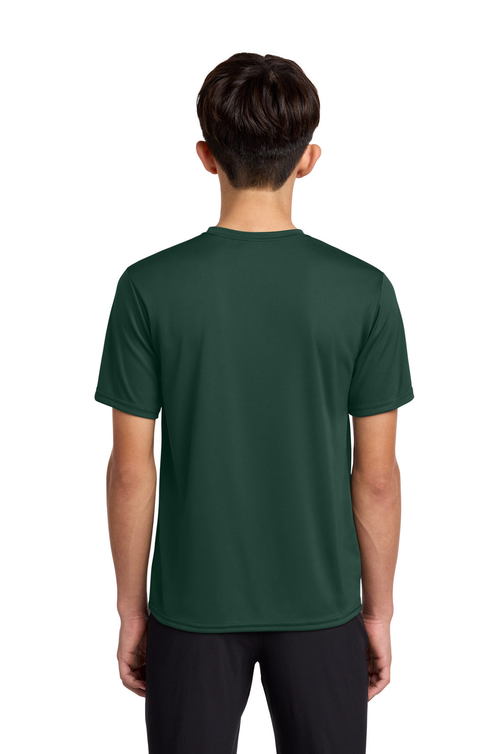 Dark Green Port & Co Youth Performance Tee. PC380Y